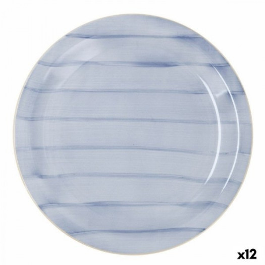 Plochá doska Quid Brisa Cielo Ceramika Niebieski (Ø 27 cm) (12 Sztuk)