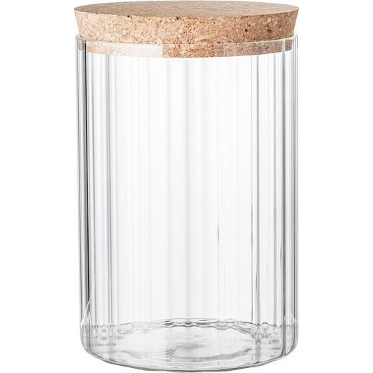 Pojemnik kuchenny bloomingville 17 cm szklany z korkową pokrywą