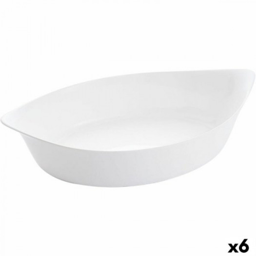 Półmisek Kuchenny Luminarc Smart Cuisine Owalne Biały Szkło 6 Sztuk 38 x 22 cm