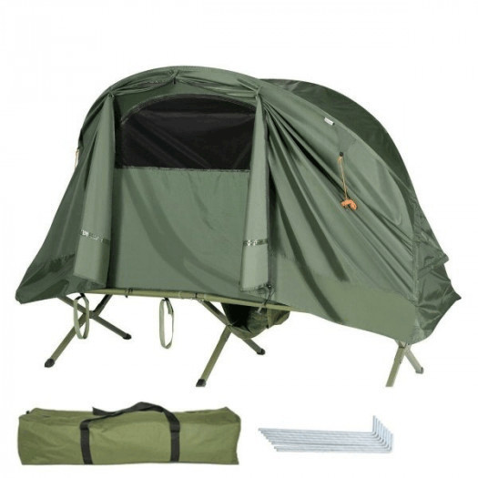 przenośny namiot kempingowy z automatycznie nadmuchiwanym materacem