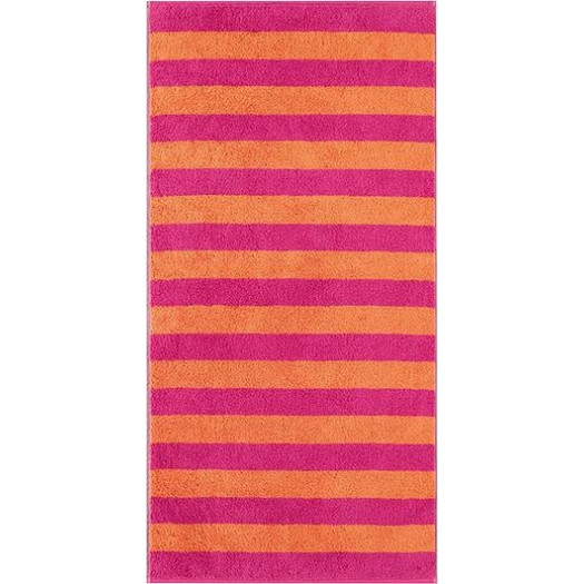 Ręcznik code w pasy 70 x 140 cm różowy