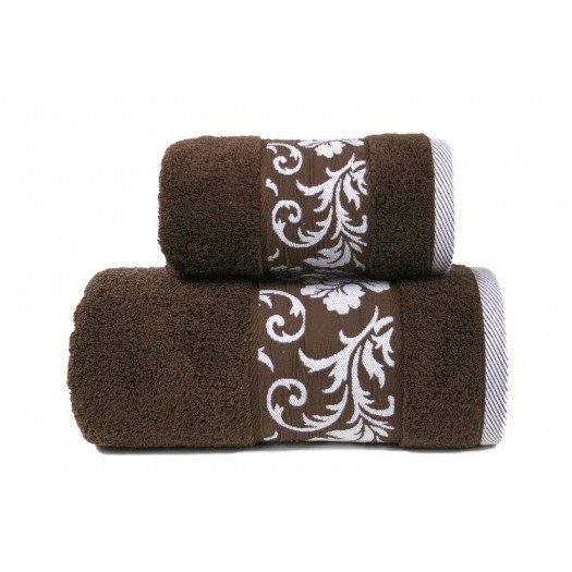 Ręcznik greno glamour brązowy - brązowy