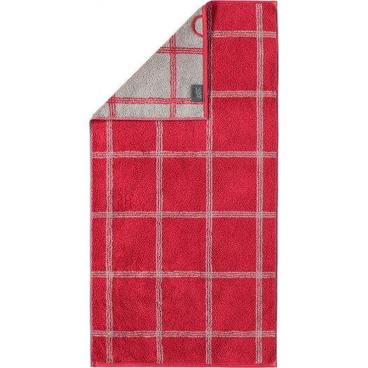 Ręcznik two-tone w kratę 50 x 100 cm bordowy
