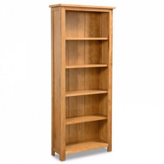 Regał na książki z 5 półkami, 60 x 22,5 x 140 cm, drewno dębowe