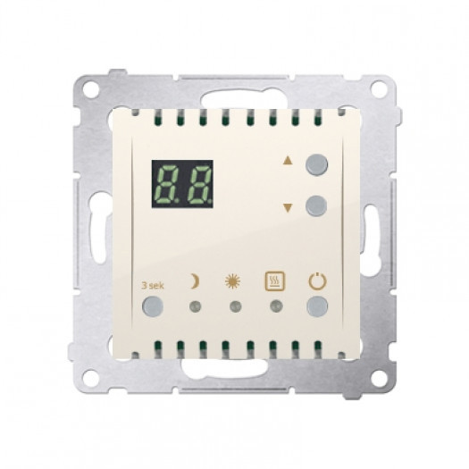 regulator temperatury z wyświetlaczem (czujnik wewnętrzny) kremowy