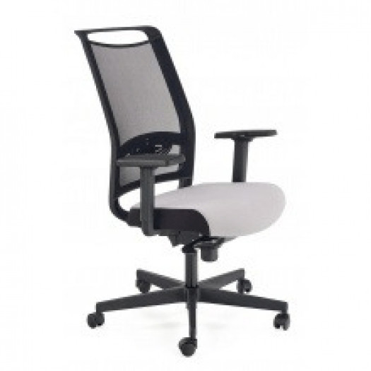 Regulowany fotel biurowy gulietta obrotowy czarny/jasny popiel