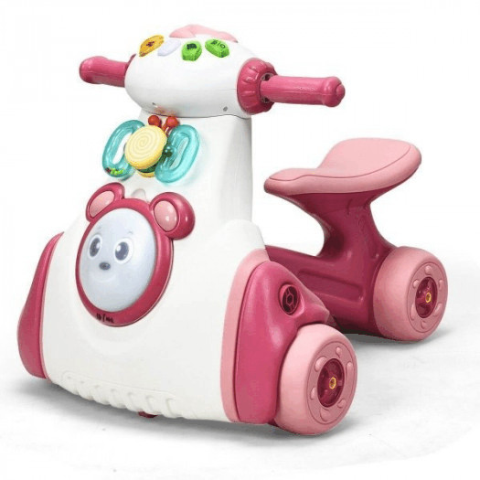 Rower samochodzik biegowy dla dzieci różowy