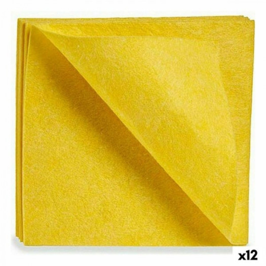 Ściereczki Delikatny Żółty 18 x 2,5 x 20 cm (12 Sztuk)