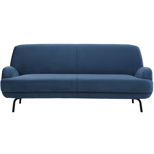Sofa trzyosobowa revi niebieska welur