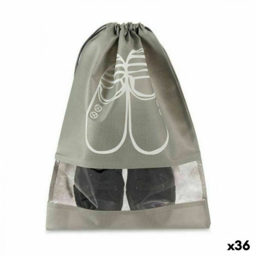 Stojaki na buty Torba Szary PVC Materiał 31,5 x 1 x 43 cm (36 Sztuk)
