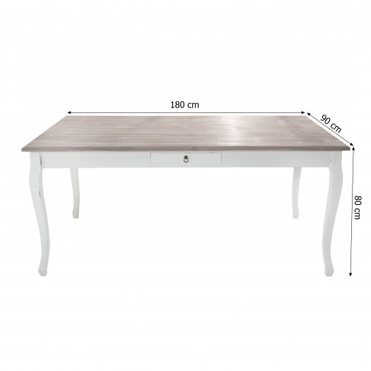 Stół do jadalni marsylia m 180x90 cm biały