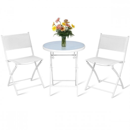 Stół i 2 krzesła zestaw do kuchni ogrodu