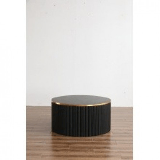 Stolik kawowy tove 80x40 cm okrągły dąb czarny