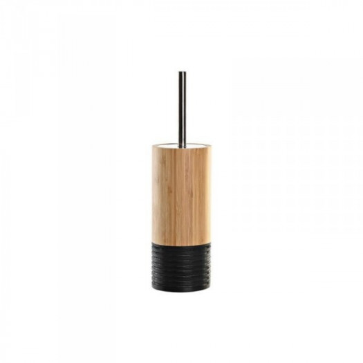 Szczotka toaletowa DKD Home Decor Czarny Naturalny Bambus 10 x 10 x 36,8 cm
