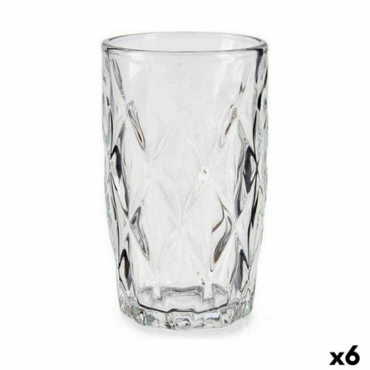 szklanka/kieliszek Diament Przezroczysty Szkło (340 ml) (6 Sztuk)