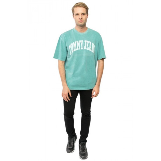 
T-shirt męski Tommy Jeans DM0DM12856 CTE CREST zielony

