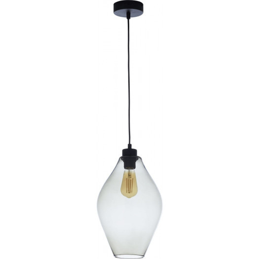 Tk lighting 4190 tulon 1x60w lampa wisząca transparentny/czarny