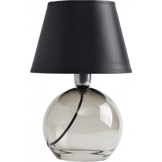 Tk lighting pico 622 lampa stołowa szklana kula lampka nocna z abażurem 1x60w czarny grafit