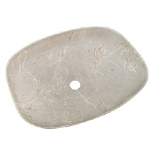 Umywalka nablatowa Zephy 50,5 cm, beżowy kamień