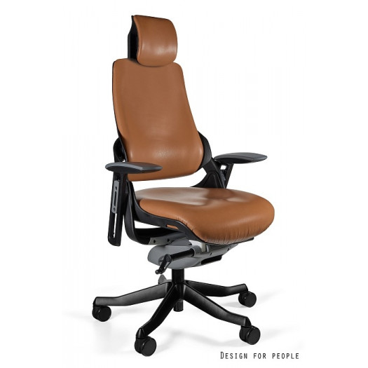 UNIQUE Fotel biurowy WAU czarny, skóra naturalna różne kolory (W-609-B-FL) --- OFICJALNY SKLEP Uniqu