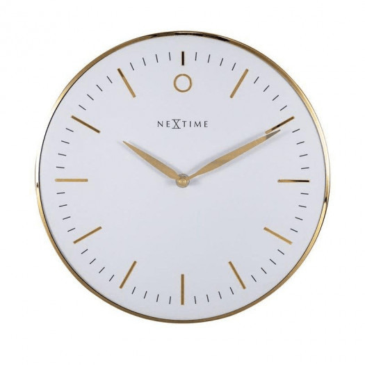 
zegar ścienny (biało-złoty) small glamour nextime
