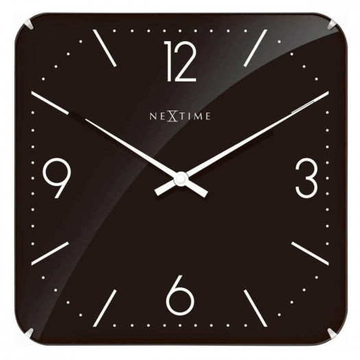
zegar ścienny (czarny) basic square dome nextime
