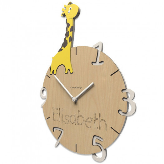 zegar ścienny dla dzieci żyrafa z grawerem imienia calleadesign (57-10-5)