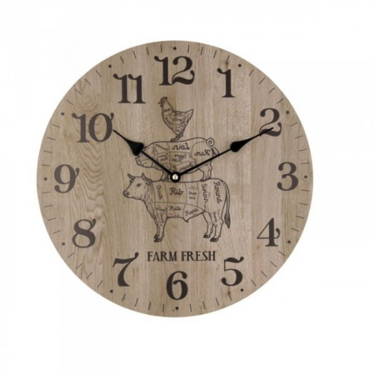 Zegar Ścienny Quid zwierzęta Drewno (34 cm)