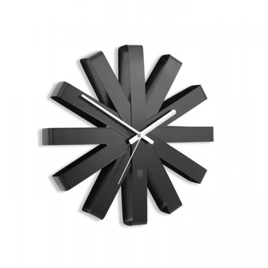 Zegar ścienny ribbon umbra (czarny)