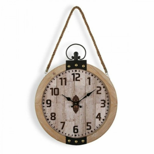 Zegar Ścienny Versa o CLOCK Drewno MDF (40 x 6,5 x 47 cm)