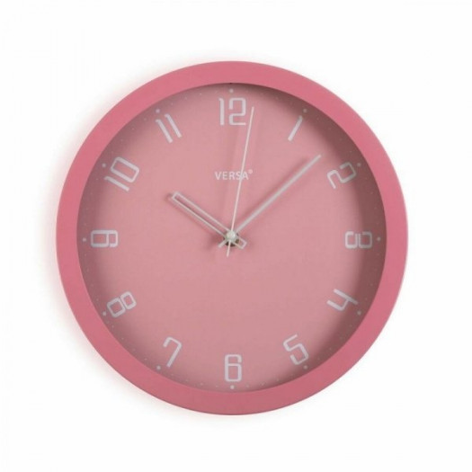 Zegar Ścienny Versa Różowy polipropylen (4,3 x 30 x 30 cm)