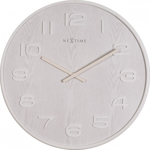 Zegar ścienny wood wood nextime 35 cm, biały (3096 wi)