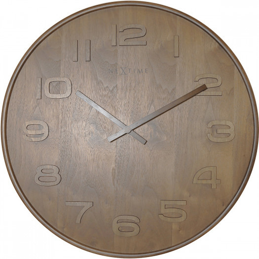Zegar ścienny wood wood nextime 35 cm, brązowy (3096 br)