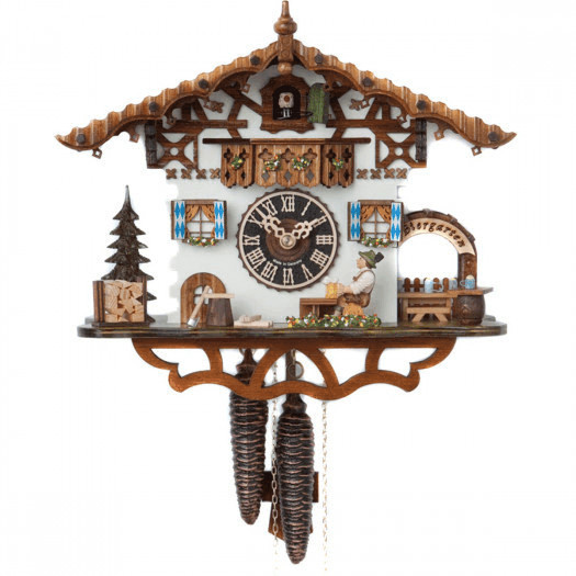 zegar z kukułką biergarten - biała chata hones 26 cm (hs-165)