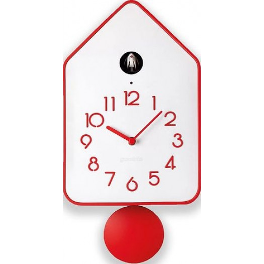 Zegar z kukułką Home QQ-UP czerwony