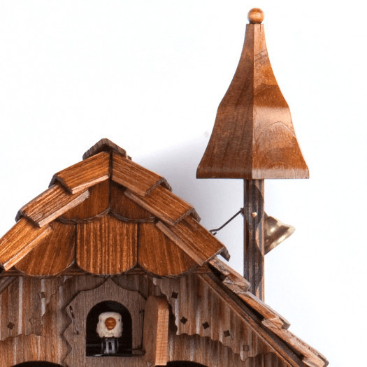 Zegar z kukułką, domek z dzwonnicą, tańczące pary, koło młyńskie hones 39 cm (hs-6777t)