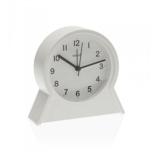 Zegarek-Budzik Versa Franki Biały 4,4 x 14,5 x 13,7 cm Plastikowy