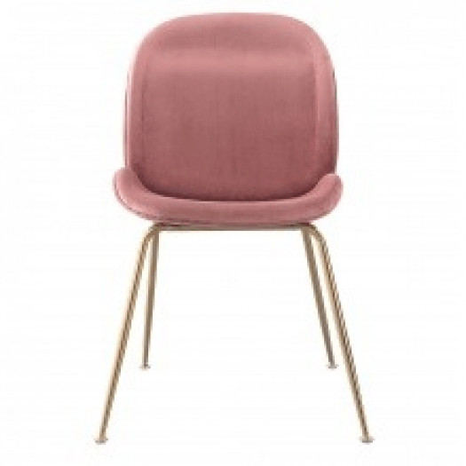 Zestaw 4 krzeseł do salonu fibi różowe welwet