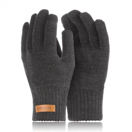 Zimowe rękawiczki męskie Brødrene r1 c. szare 9919