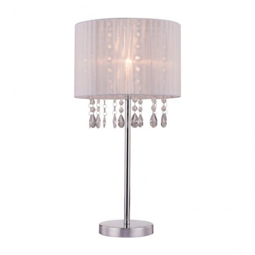 Zuma line leta rlt93350-1a lampa stojąca stołowa glamour z kryształkami 1x60w biały
